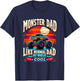 Funny Truck MONSTER DAD Like Normal Dad But Wheelie Cool T-Shirt - T-Shirt | Navy