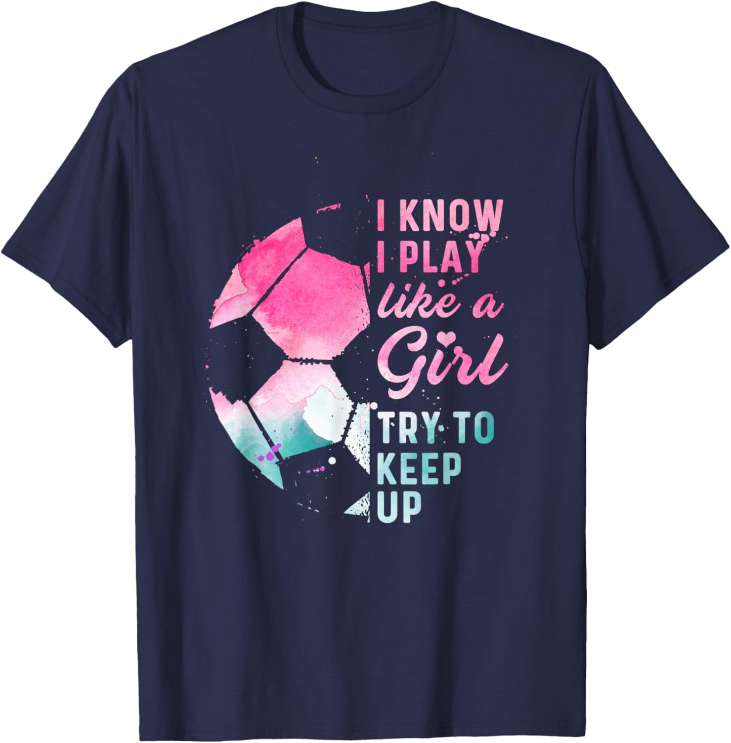Girl Soccer Player Gifts Team Cleats Mom Goalie Captain T-Shirt - T-Shirt | Navy