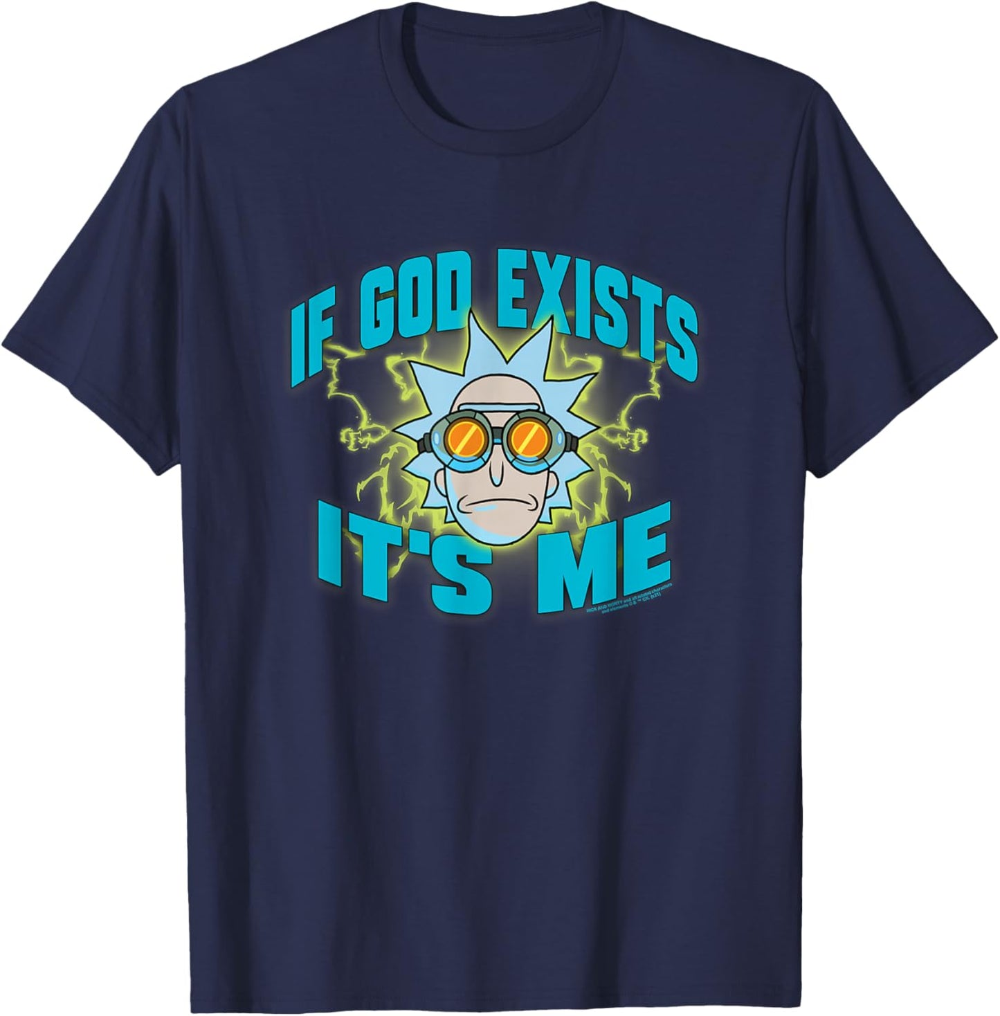 Rick and Morty If God Exists T-Shirt - T-Shirt | Navy