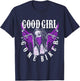 Cyclist Baby Lady Motorcycle Sexy Good Girl Purple Wings T-Shirt - T-Shirt | Navy