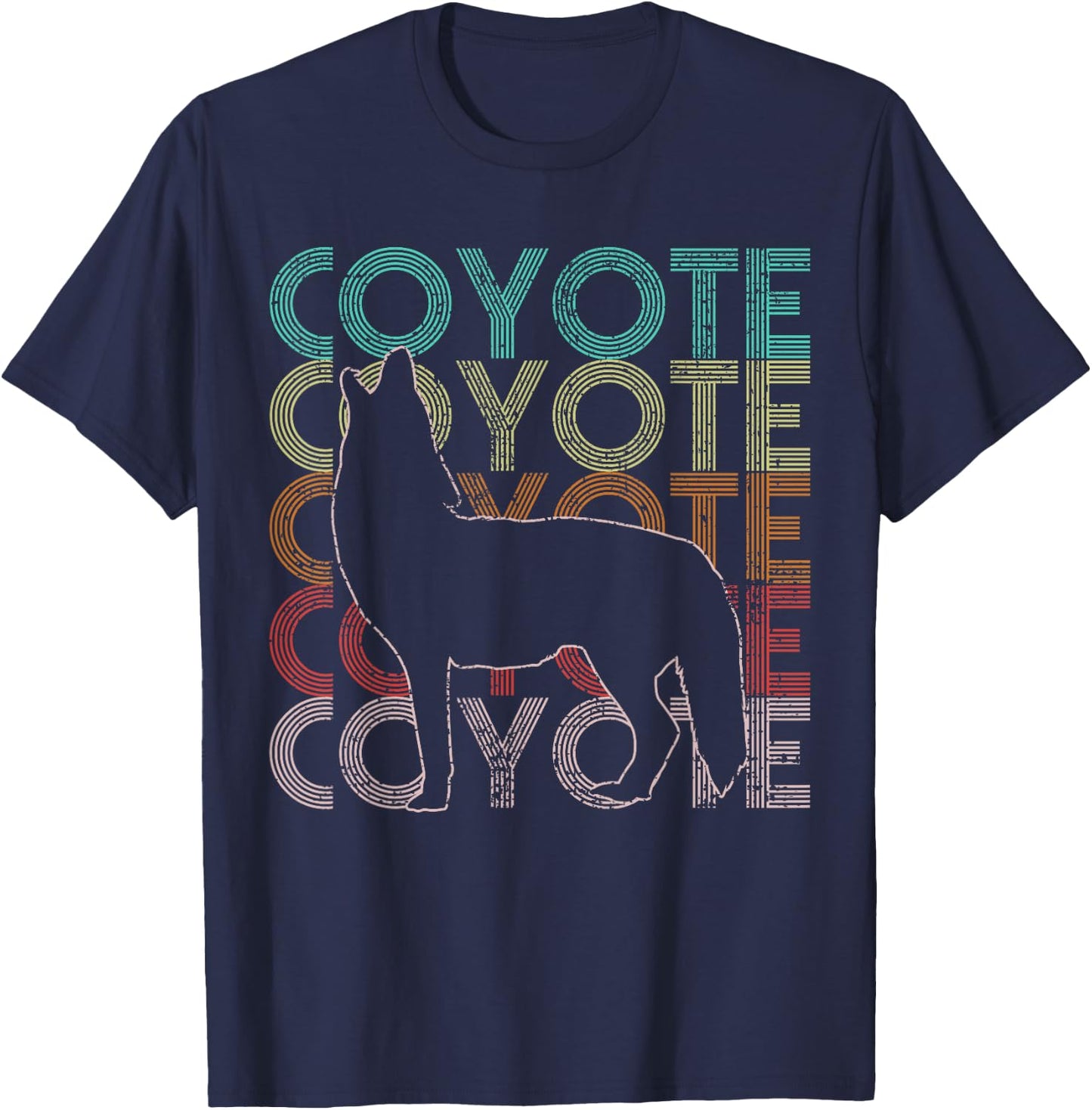 Coyote Retro Vintage T-Shirt - T-Shirt | Navy