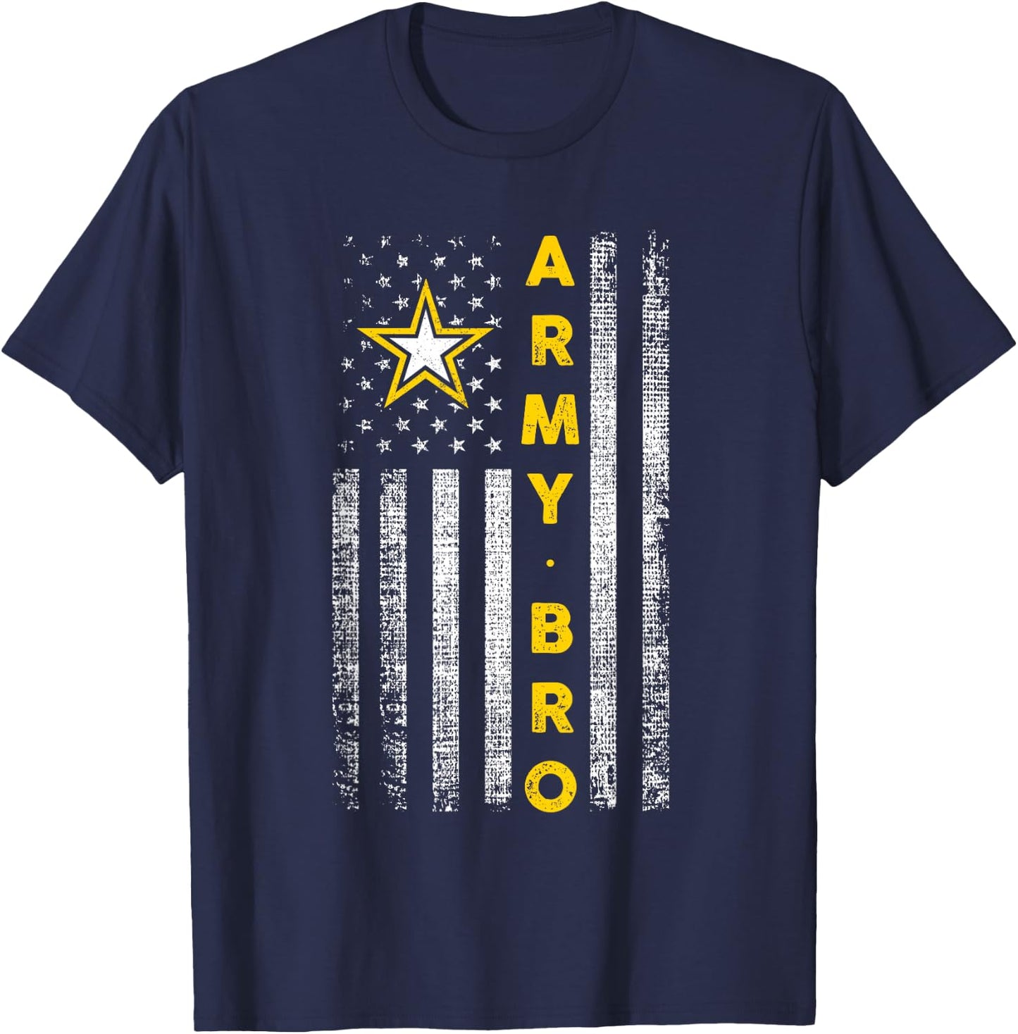Patriotic Army Brother - United States Flag T-Shirt - T-Shirt | Navy