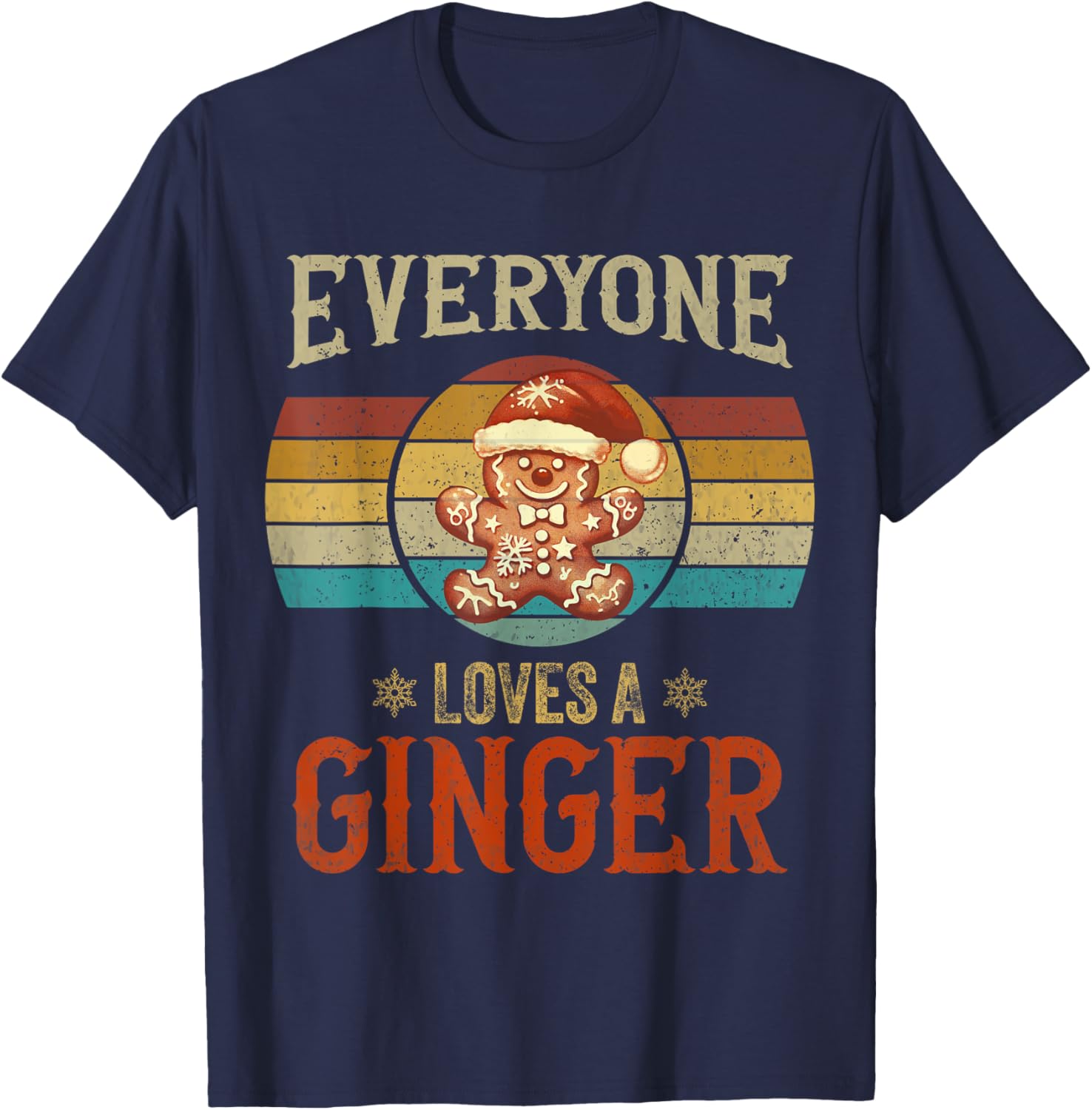 Everyone Loves a Ginger Funny Christmas Matching Family T-Shirt - T-Shirt | Navy