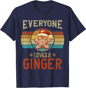 Everyone Loves a Ginger Funny Christmas Matching Family T-Shirt - T-Shirt | Navy
