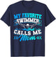Swimmer Swim Team My Favorite Swimmer Calls Me Mom T-Shirt - T-Shirt | Navy