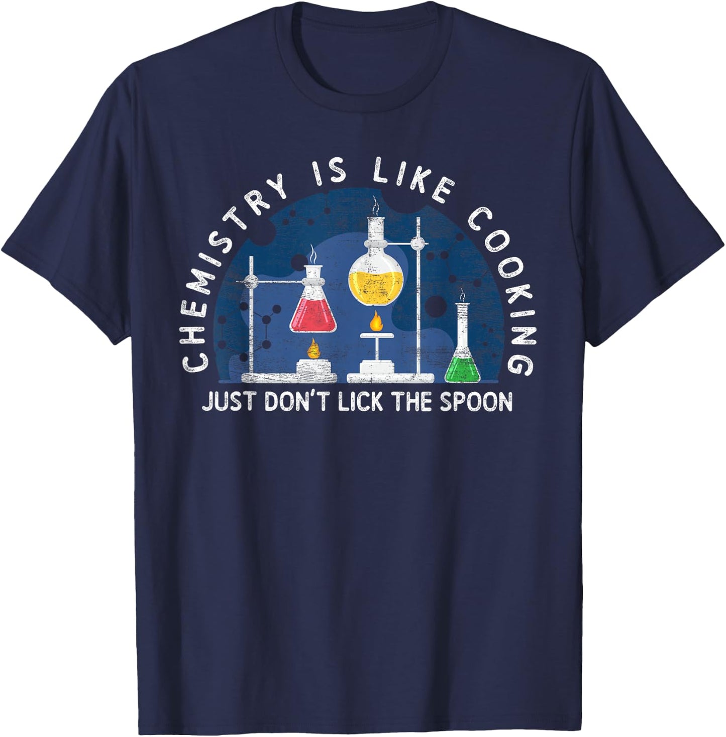 Funny Chemist Gifts Chemistry Is Like Cooking Science Nerd T-Shirt - T-Shirt | Navy