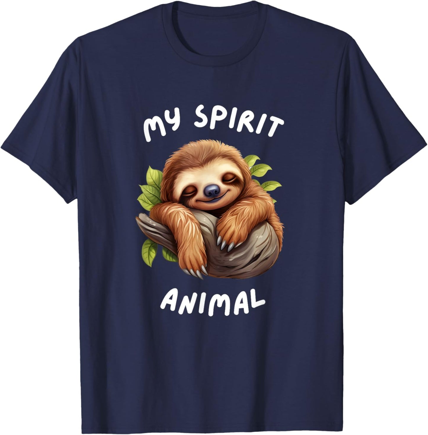 My spirit animal - Sloth lover funny design T-Shirt - T-Shirt | Navy
