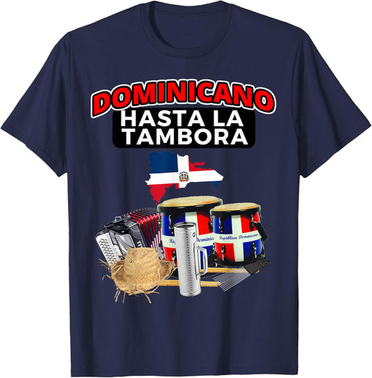 Dominicano Hasta La Tambora Camiseta Festival RD T-Shirt - T-Shirt | Navy