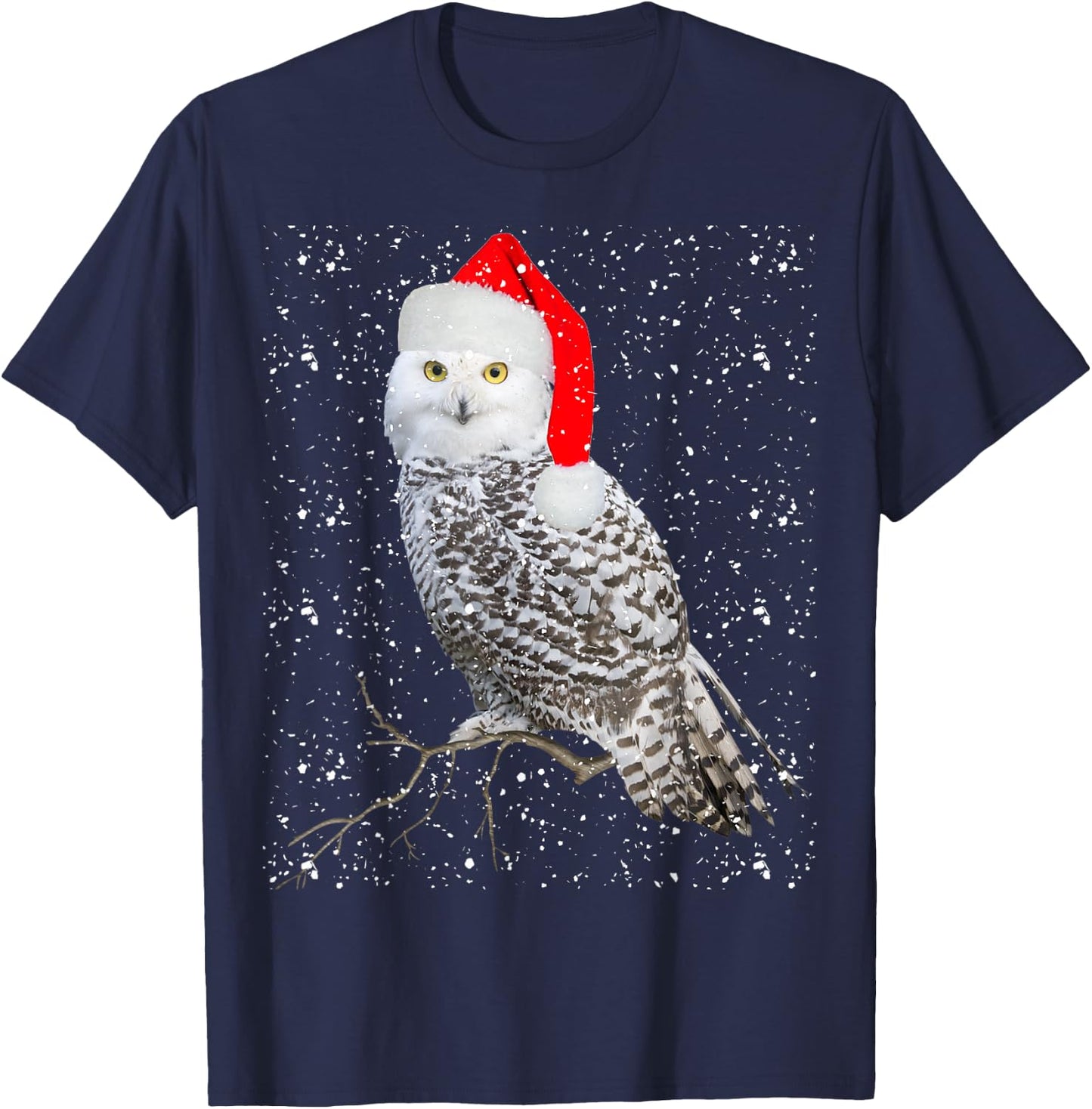 Christmas Snow Owl T-Shirt - T-Shirt | Navy