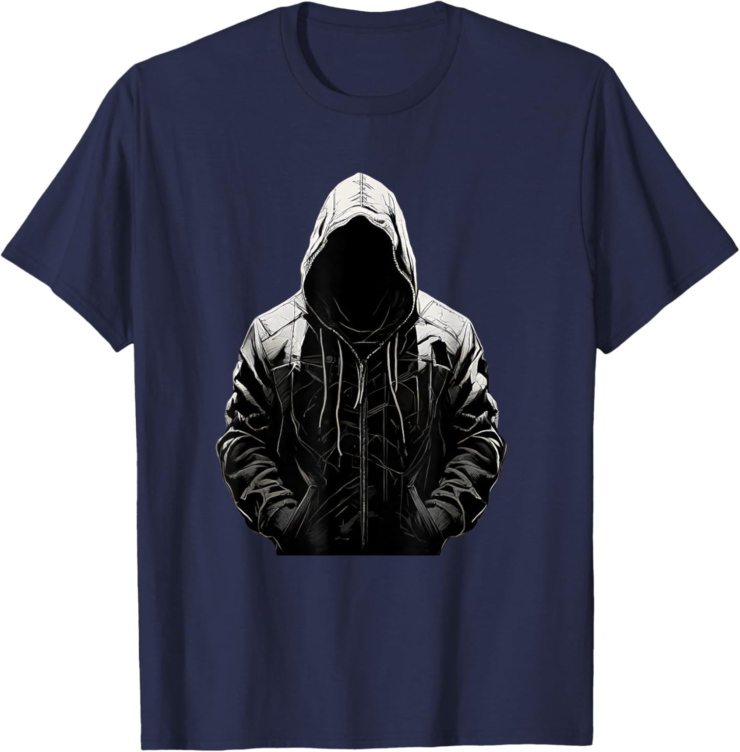 Hip Hop Rapper Graphic Black T Shirt Streetwear Men T-Shirt - T-Shirt | Navy