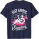 Hot Ghoul Summer Summerween Halloween Fun T-Shirt - T-Shirt | Navy