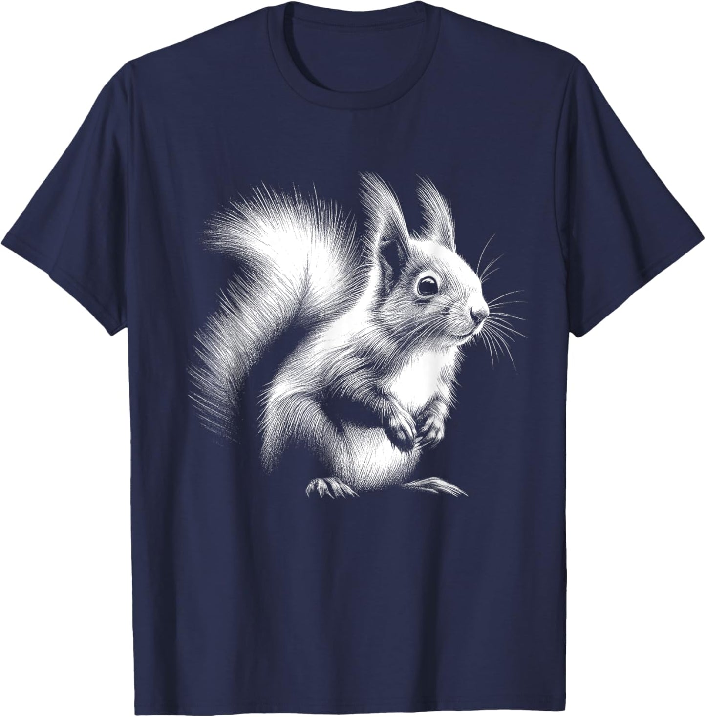 Squirrel Lover Art Design T-Shirt - T-Shirt | Navy