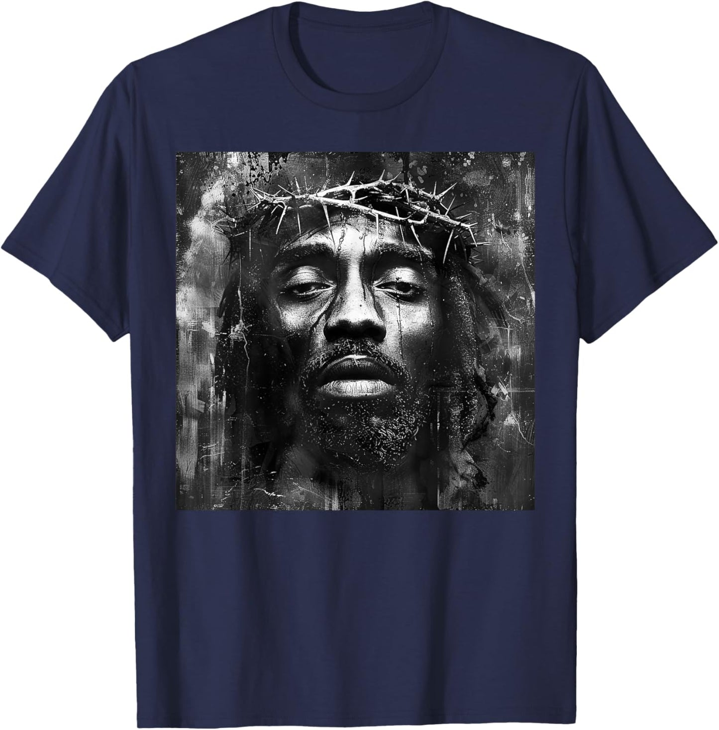 Black Jesus, Christianity, Church, Christ, Jesus T-Shirt - T-Shirt | Navy