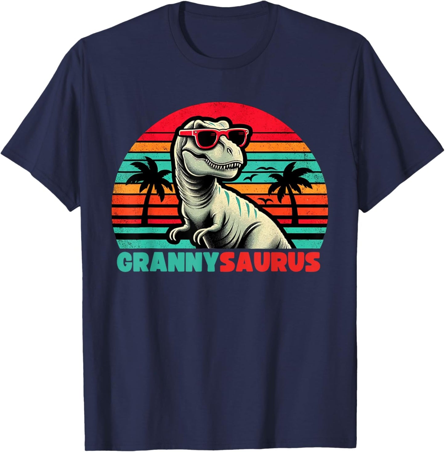 Grannysaurus Funny T Rex Granny Saurus Dinosaur Family T-Shirt - T-Shirt | Navy