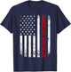 Honorary American US Flag 4th Of July American By Marriage T-Shirt - T-Shirt | Navy