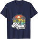 Vintage Maui Hawaii Hawaiian Beach Surfing 70's Surf Gift V-Neck T-Shirt - T-Shirt | Navy