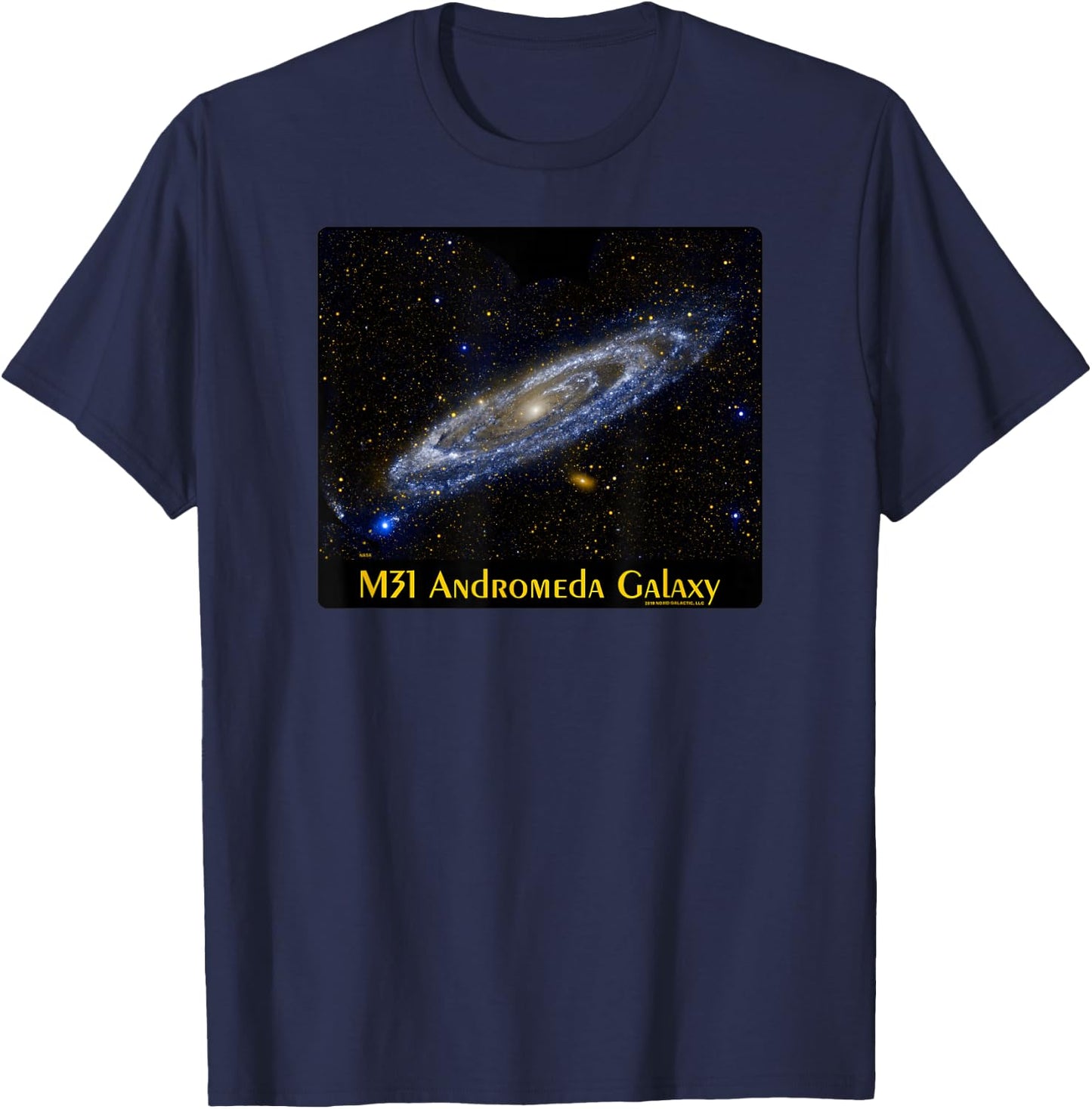 M31 The Andromeda Galaxy Astronomy Shirt T-Shirt - T-Shirt | Navy