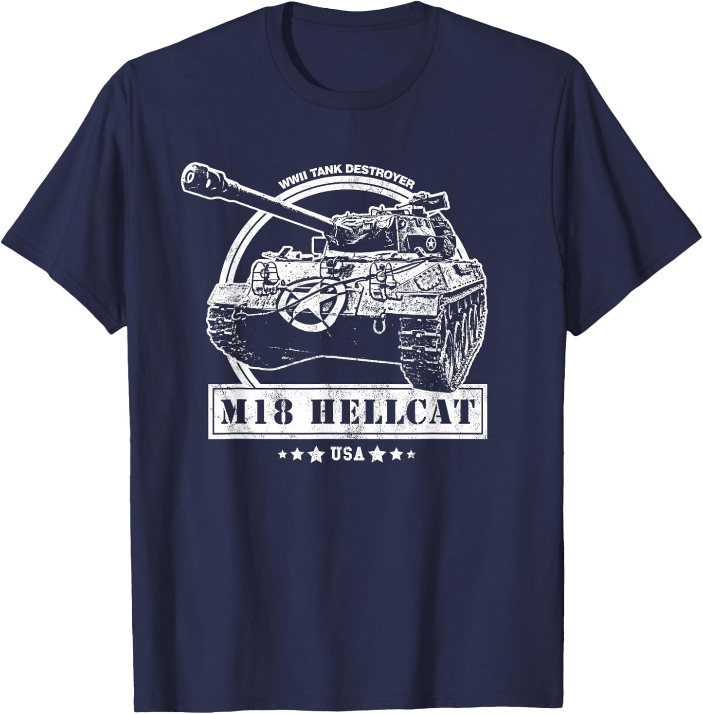 M18 Hellcat WW2 Tank Men Women Girls Kids T-Shirt - T-Shirt | Navy