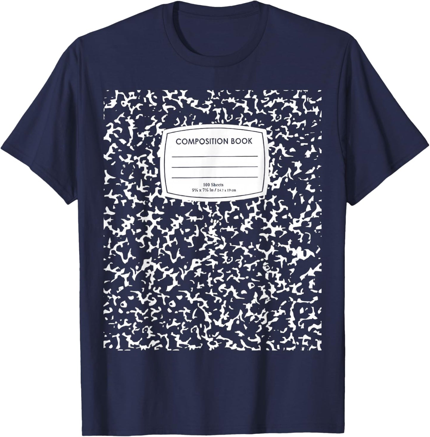 Composition Notebook Halloween Costume T-Shirt - T-Shirt | Navy