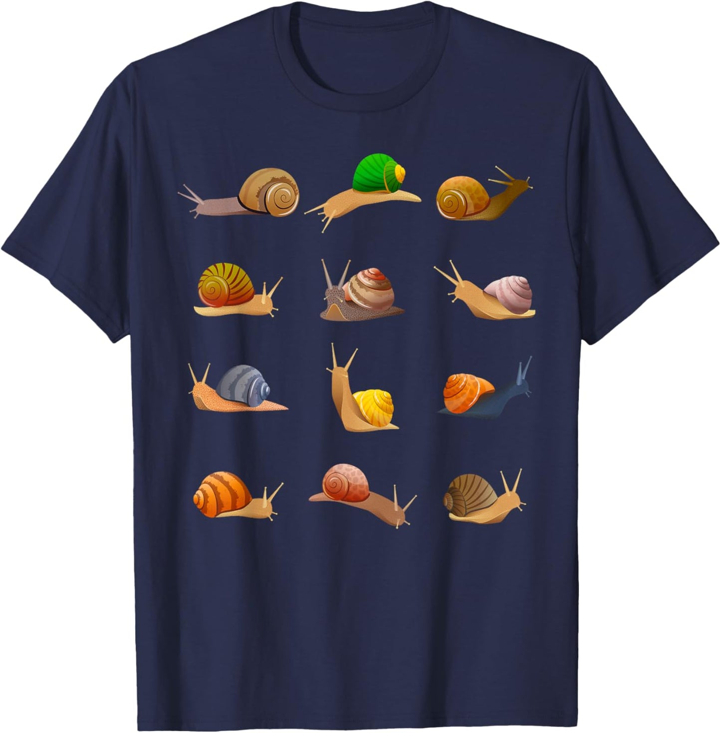 Cool Snail Design Women Insect Animal Snail Lover T-Shirt - T-Shirt | Navy
