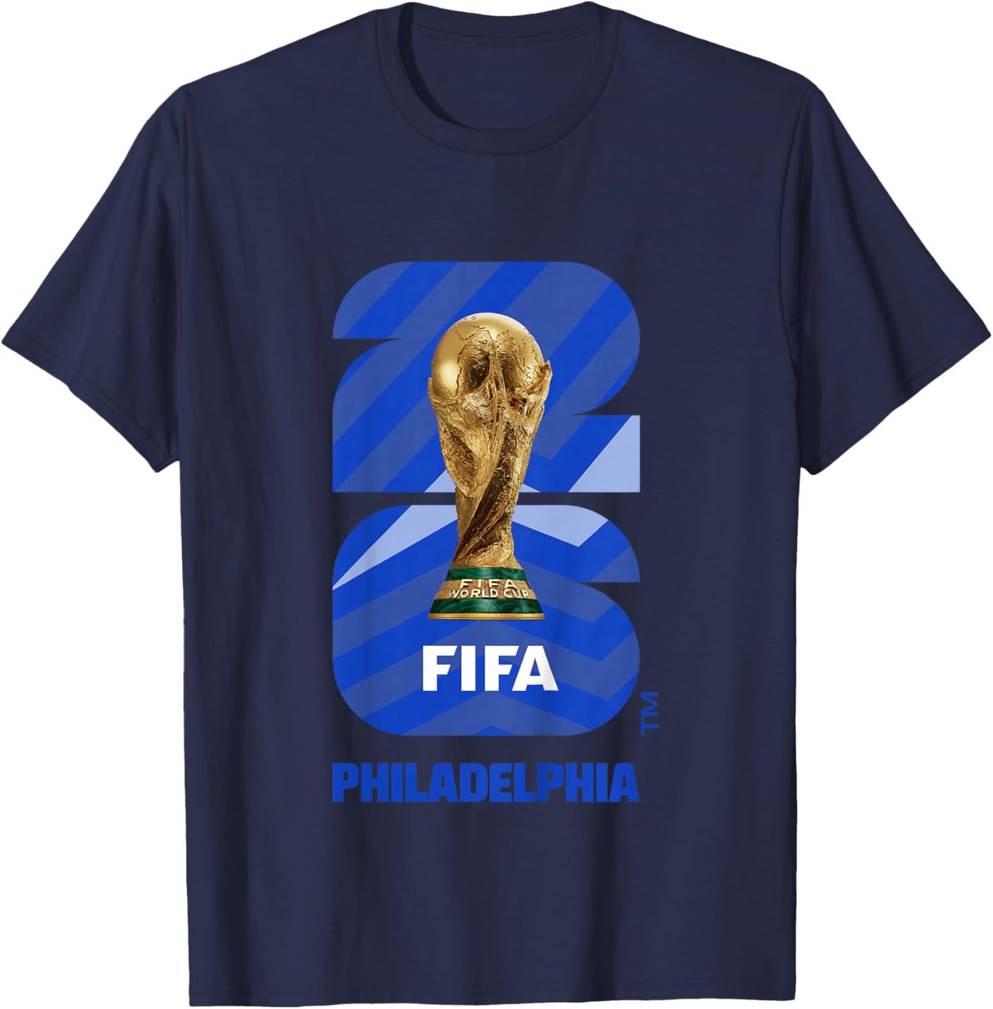 Kids FIFA World CUP26 Philadelphia Trophy Color T-Shirt - T-Shirt | Navy