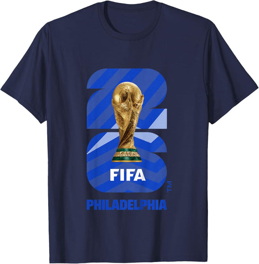 Kids FIFA World CUP26 Philadelphia Trophy Color T-Shirt - T-Shirt | Navy