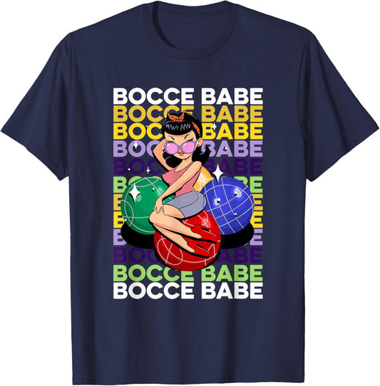 Bocce Babe Bocce Ball Boules Sports Petangue Boccie Bocci T-Shirt - T-Shirt | Navy