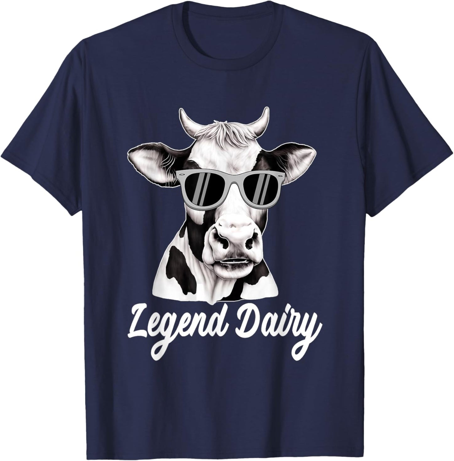 Legend Dairy Farmer Cow Dairy Cow Farmer Dairy Farming T-Shirt - T-Shirt | Navy