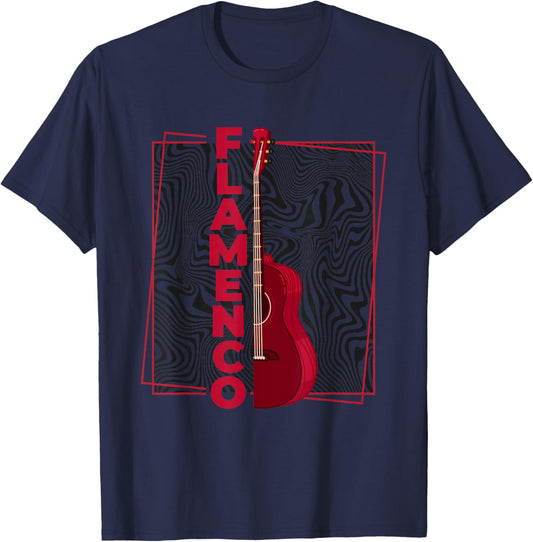 Flamenco | Spanish Dance Guitar | Spain Flamenco T-Shirt - T-Shirt | Navy