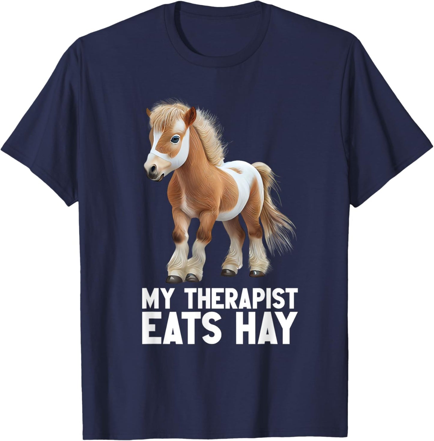 Miniature Horse Mini Horse Pet Tiny Horse Lover Pony Tie Dye T-Shirt - T-Shirt | Navy