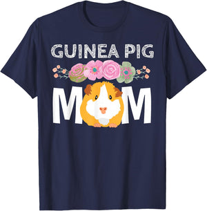 Cute Guinea Pig Gift Ideas & Girls Guinea Pig Mom Cavy Women Girl Clothes Mother's Day T-Shirt - T-Shirt | Navy