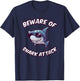 Beware of Snark Attack Funny Kids and Teens Cartoon Shark T-Shirt - T-Shirt | Navy