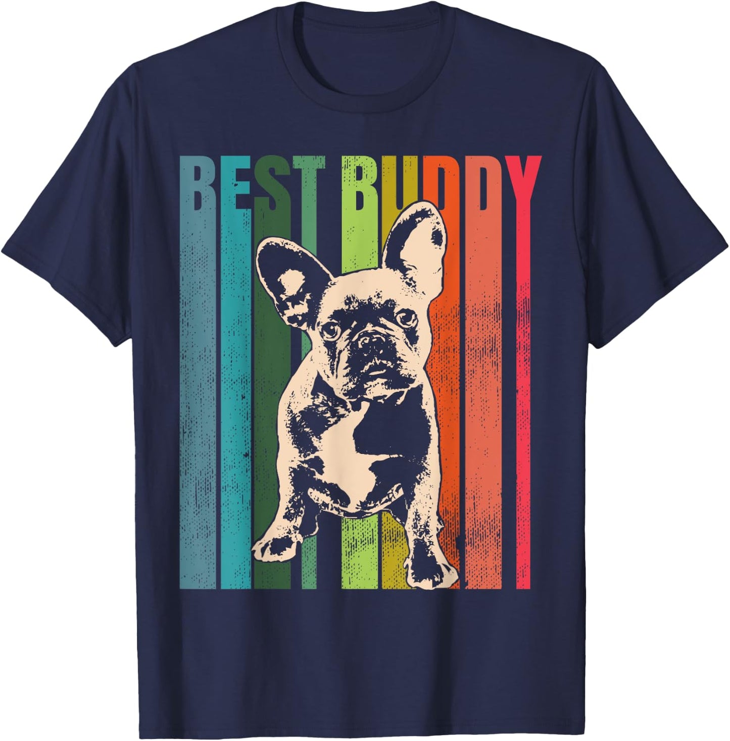 French Bulldog Frenchie Dog T-Shirt - T-Shirt | Navy