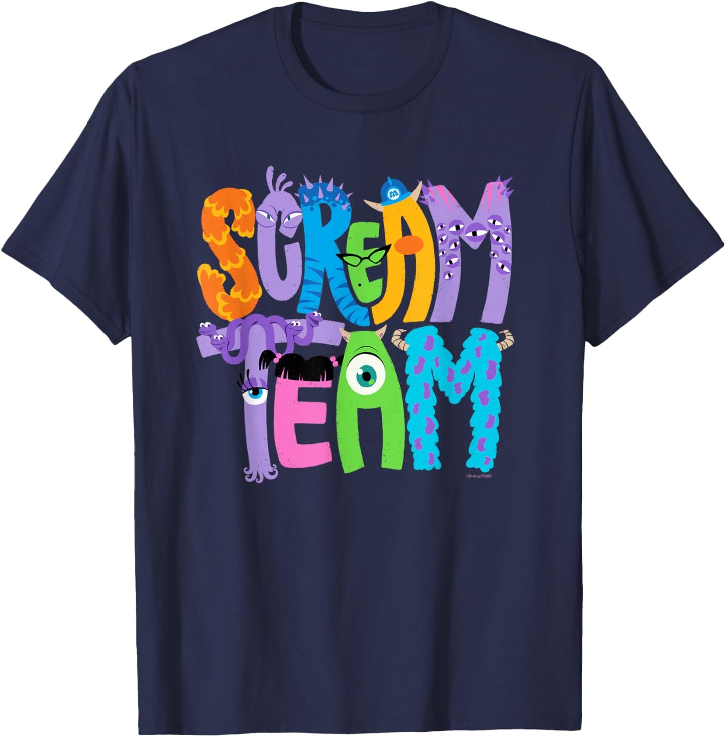 Disney and Pixar’s Monsters, Inc. Scream Team Halloween T-Shirt - T-Shirt | Navy