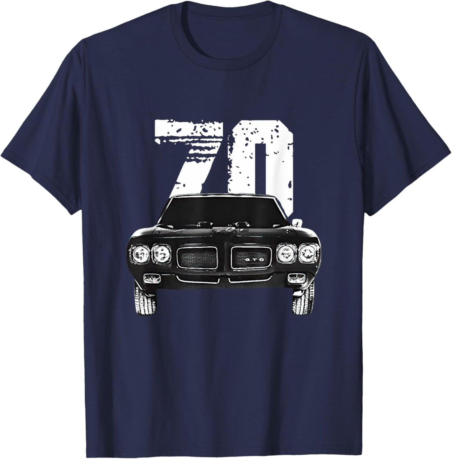 1970 70 GTO Classic Car Old School Muscle Car T-Shirt - T-Shirt | Navy