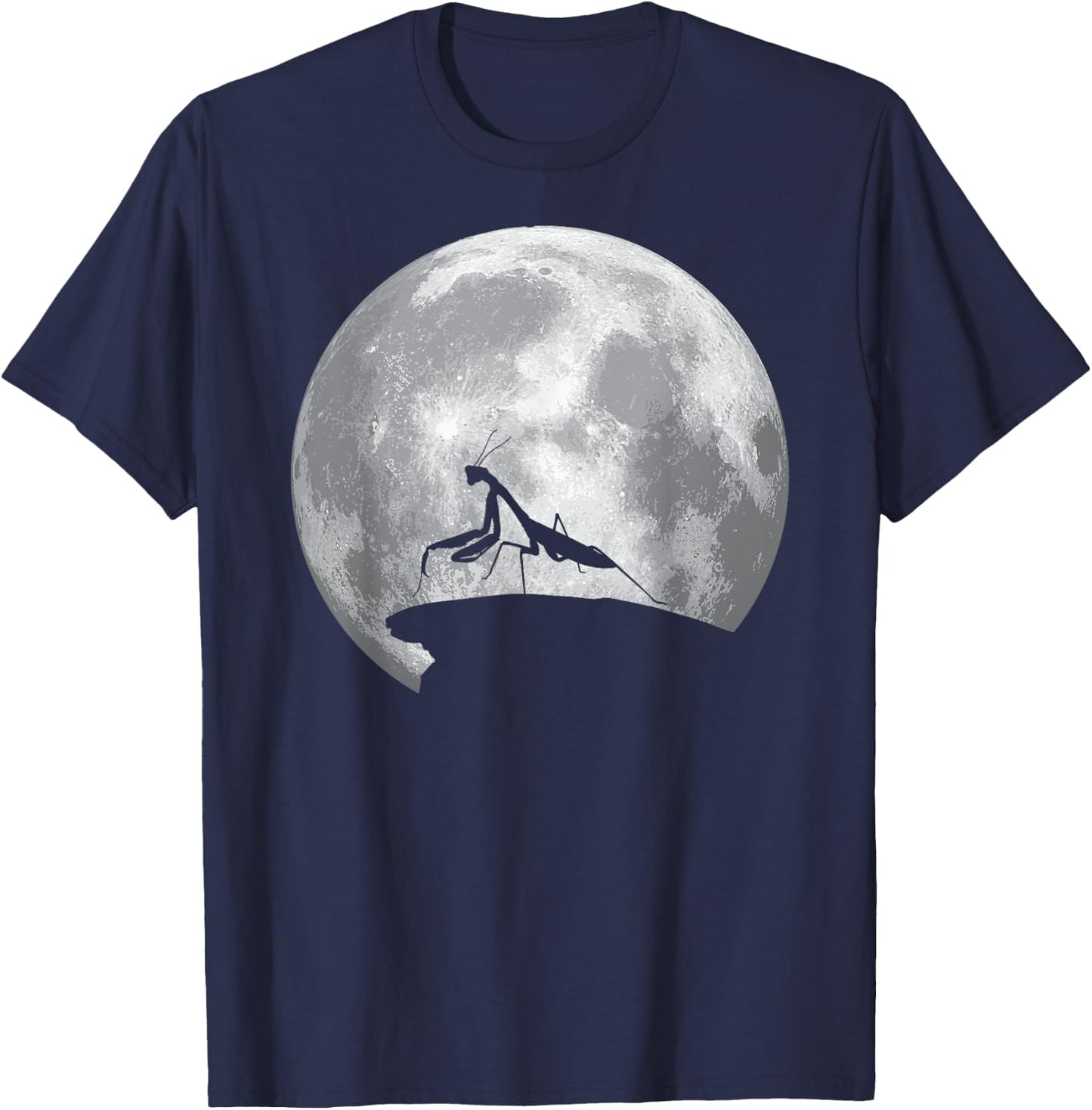 PRAYING MANTIS And Moon Vintage Halloween Costume T-Shirt - T-Shirt | Navy