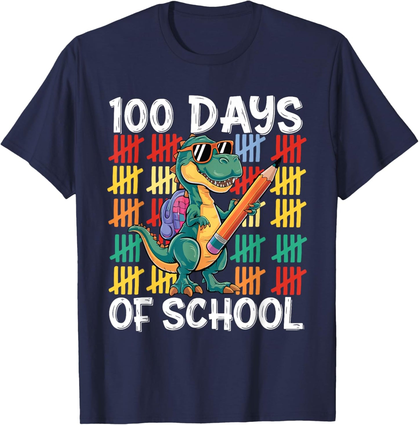 100th Day Of School Costume For Kids Girls Boys 100 Days T-Shirt - T-Shirt | Navy