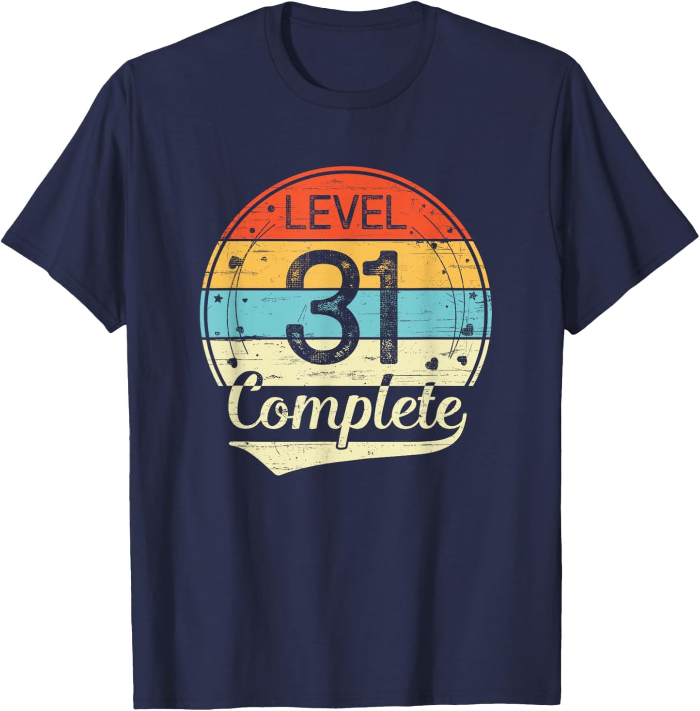 Level 31 Complete Retro 31st Wedding Anniversary T-Shirt - T-Shirt | Navy