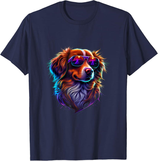 Nova Scotia Duck Tolling Retriever Dog Women Girls Kids T-Shirt - T-Shirt | Navy
