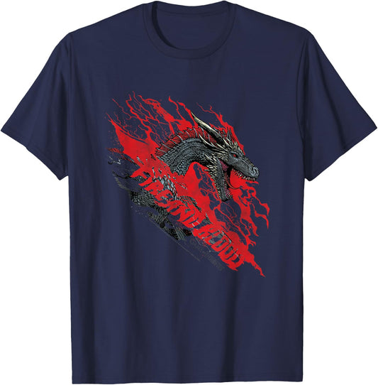 Game of Thrones Fire and Blood Dragon T-Shirt - T-Shirt | Navy