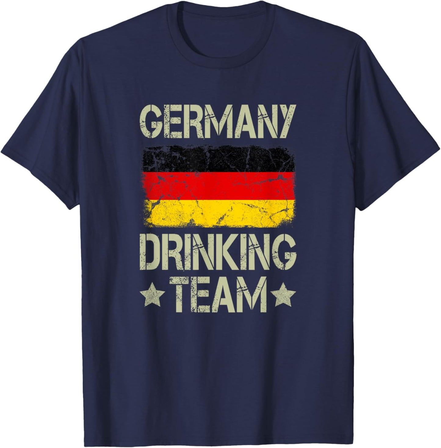 Germany Drinking Team German Flag Funny Drinking T-Shirt - T-Shirt | Navy