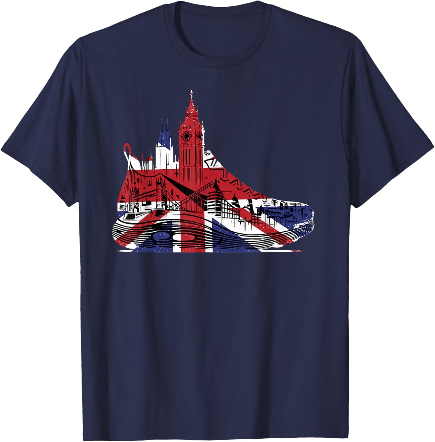 London Running Marathons Runner Marathoner Runner Run Jogger T-Shirt - T-Shirt | Navy