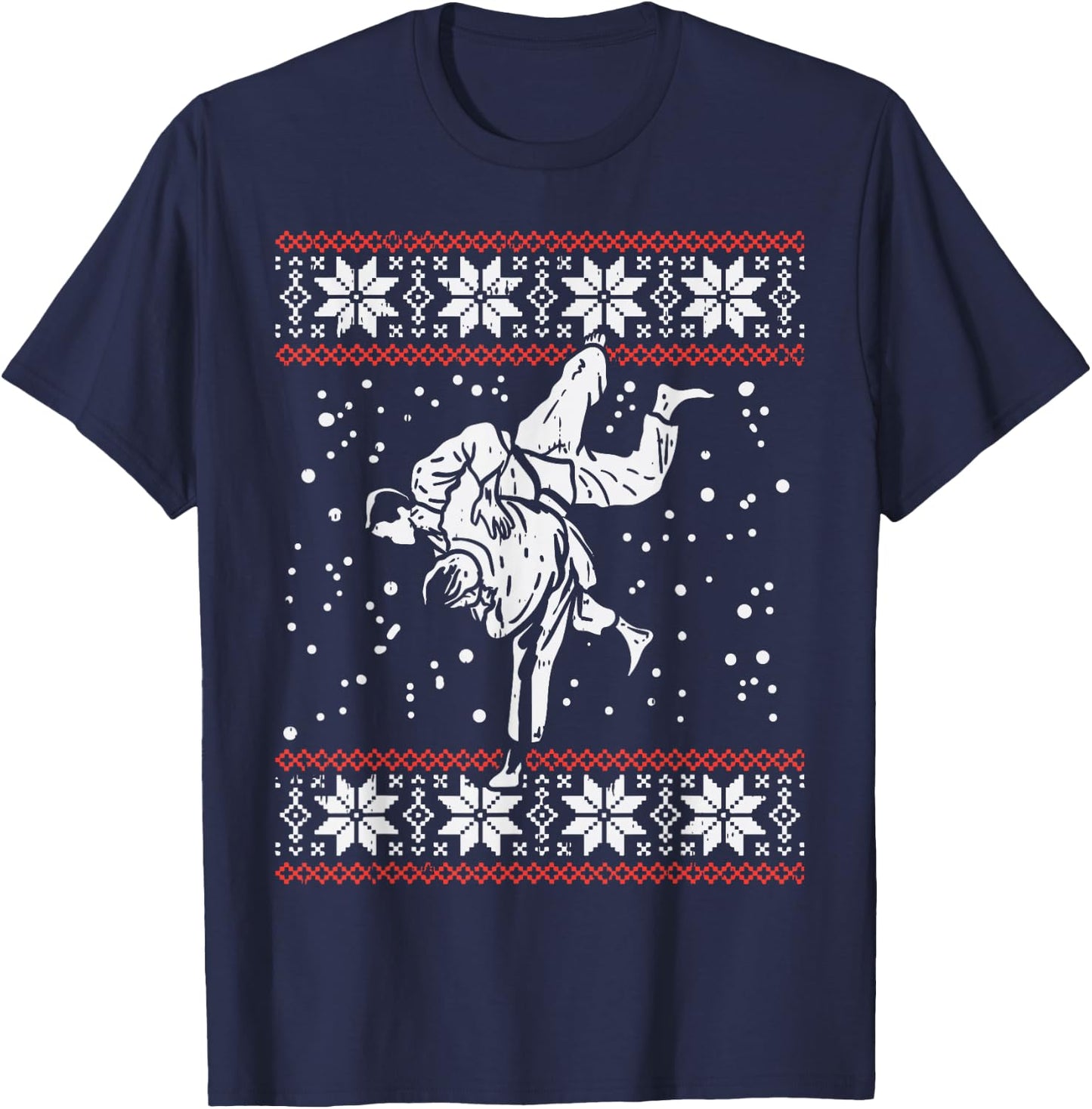 Brazilian Jiu Jitsu Judo Throw Christmas Martial Arts Gift T-Shirt - T-Shirt | Navy