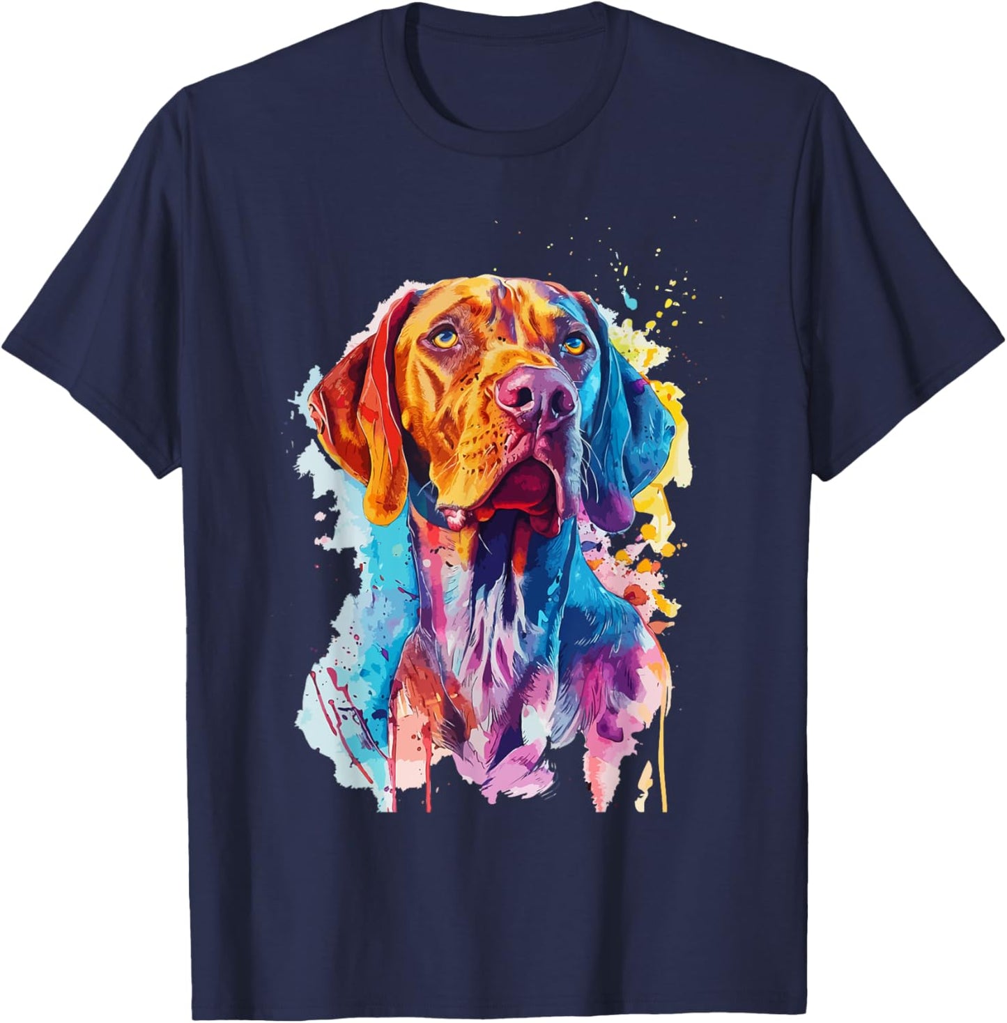 Vizsla Lovers Pop Art Design Vizsla Dog Women Kids T-Shirt - T-Shirt | Navy