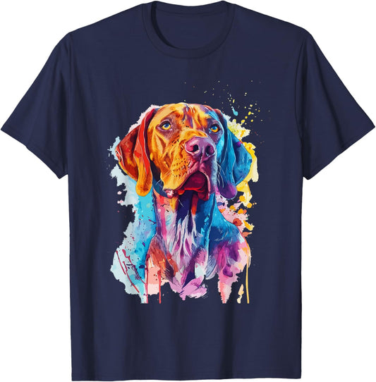 Vizsla Lovers Pop Art Design Vizsla Dog Women Kids T-Shirt - T-Shirt | Navy