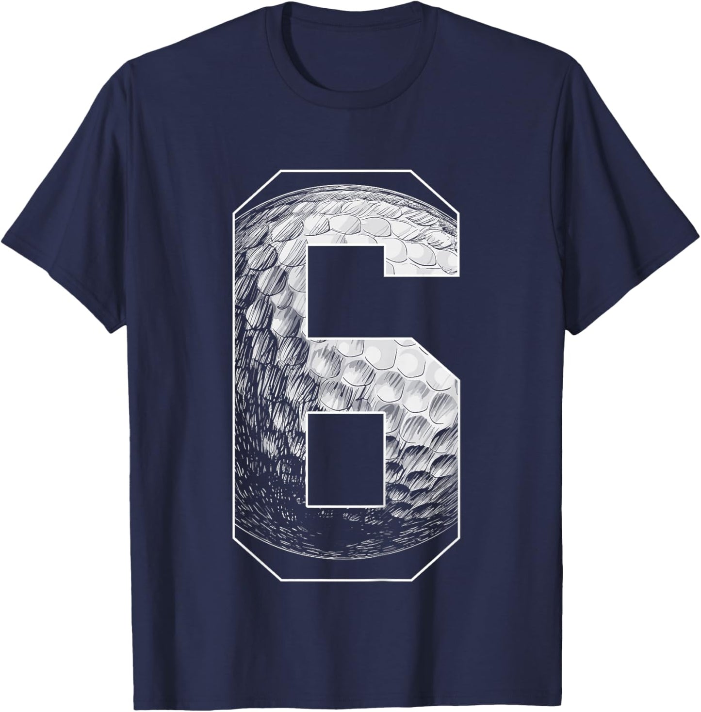 Kids 6th Birthday Boy Golf Player Golf 6 Years Old T-Shirt - T-Shirt | Navy