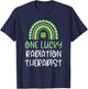 One Lucky Radiation Therapist St Patrick's Day Therapy T-Shirt - T-Shirt | Navy