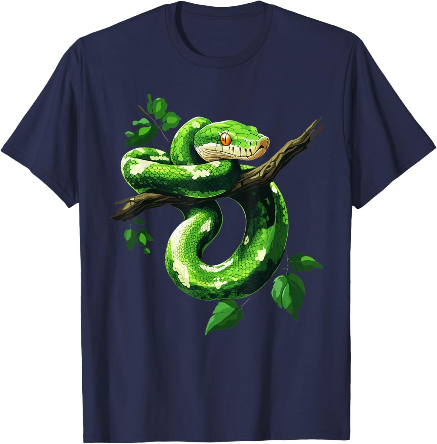 Green Tree Python Owner Reptiles for Snake Lover T-Shirt - T-Shirt | Navy