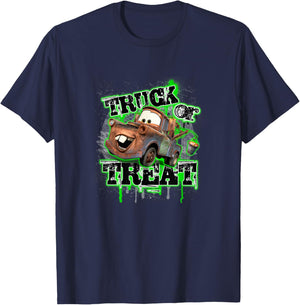 Disney Pixar Cars Halloween Truck Or Treat Mater Portrait T-Shirt - T-Shirt | Navy