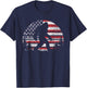 Bigfoot 4th of July American USA Flag Patriotic Sasquatch T-Shirt - T-Shirt | Navy